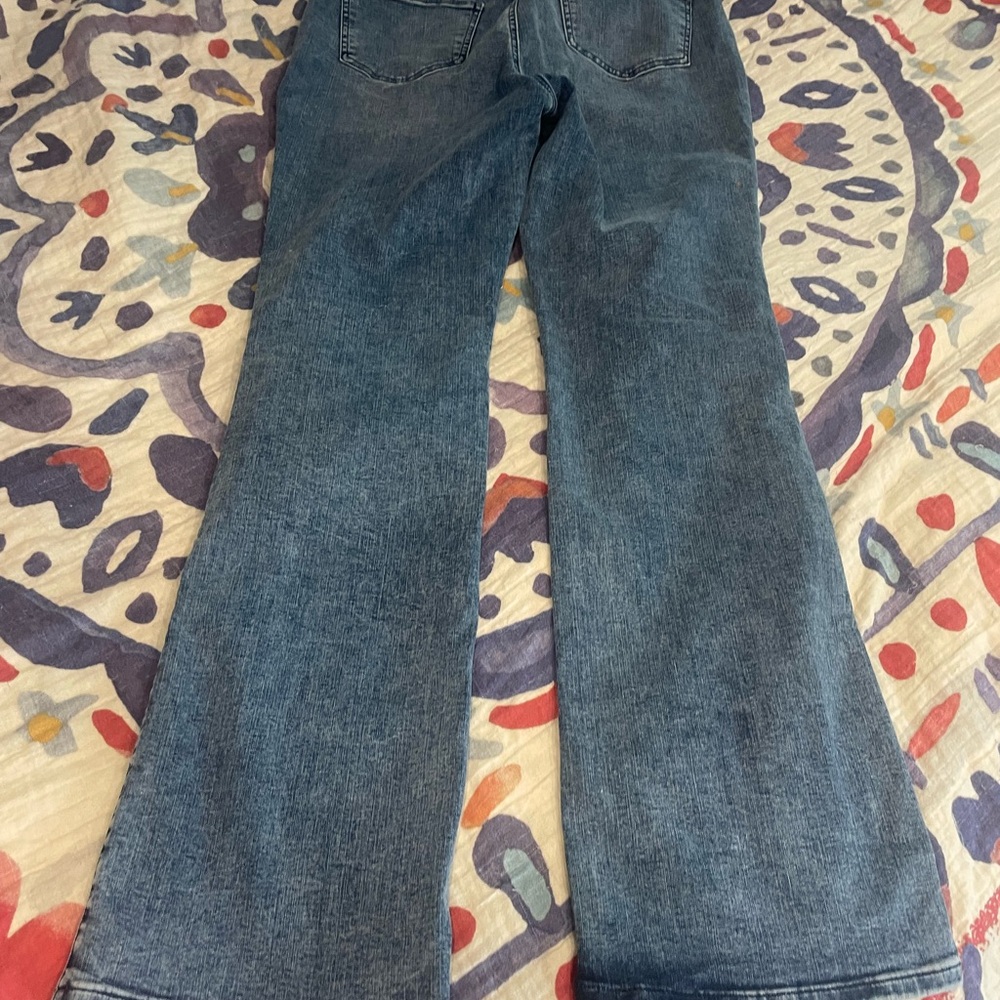 NYDJ Blue Flare Wide Leg Jeans